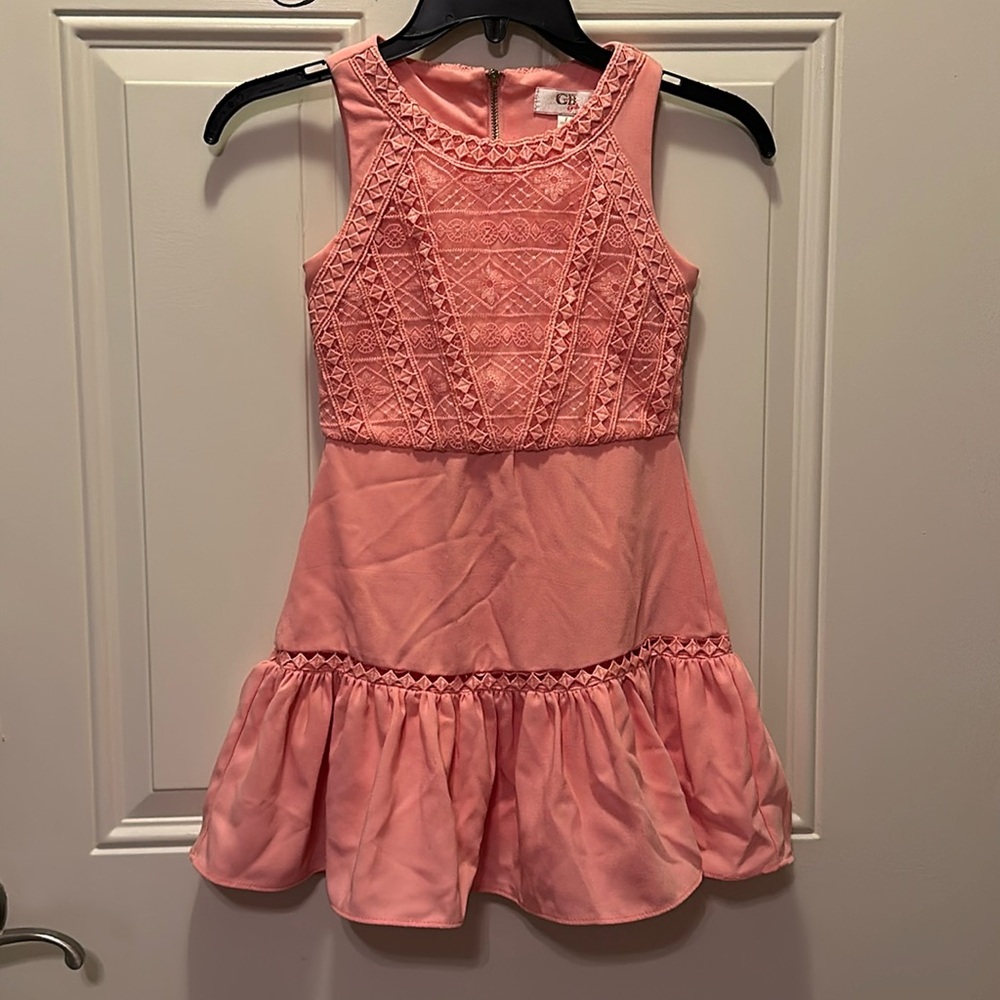 Gianni Bini GB Girls peach coral dress / Size 7 / D-80